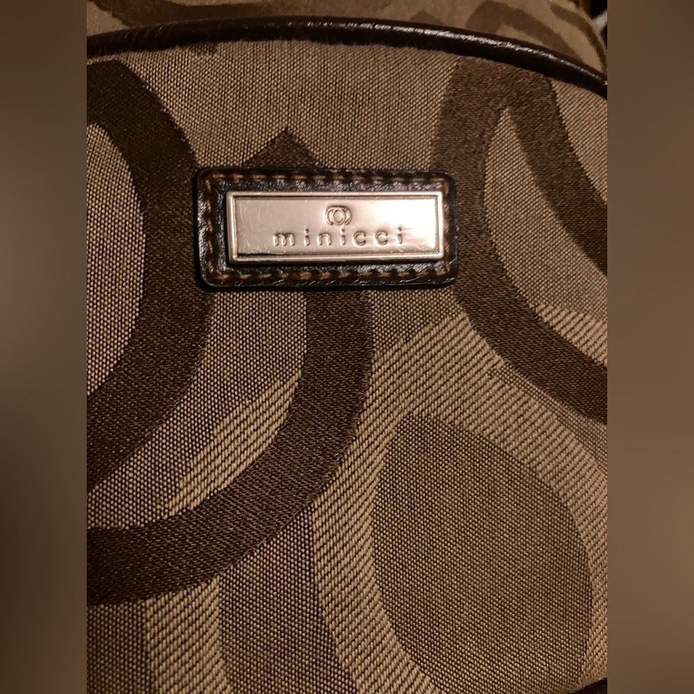 Minicci Tan and Brown Crossbody Bag with Front Pocket - Picture 2 of 7